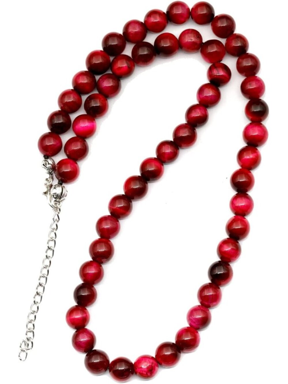 Handmade Natural Gemstone Choker Necklace | 8mm Adjustable Beaded Jewelry